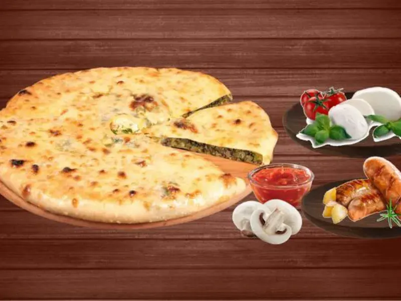 Осетинский пирог с курицей и шпинатом