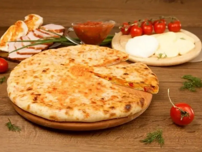 Осетинский пирог с курицей и перцем